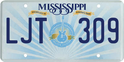 MS license plate LJT309