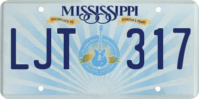 MS license plate LJT317