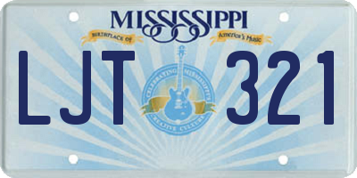 MS license plate LJT321