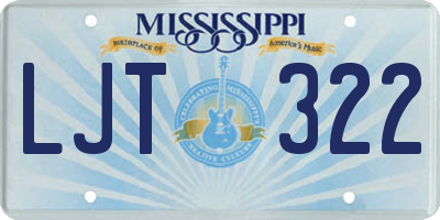 MS license plate LJT322