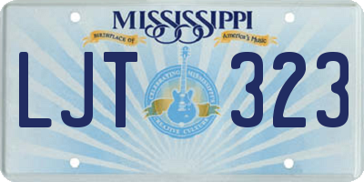 MS license plate LJT323