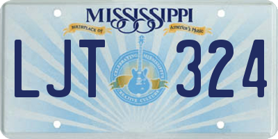 MS license plate LJT324