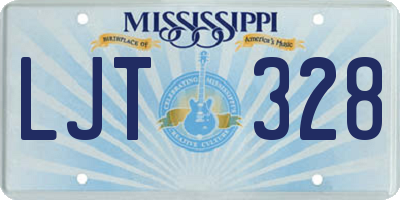 MS license plate LJT328