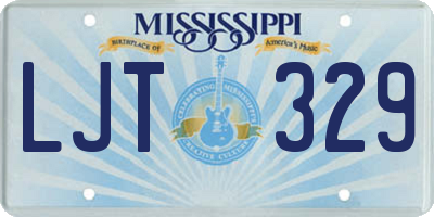 MS license plate LJT329