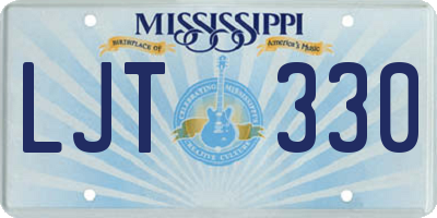 MS license plate LJT330