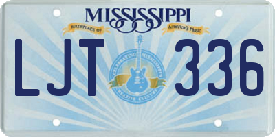 MS license plate LJT336