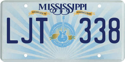 MS license plate LJT338