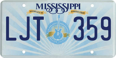 MS license plate LJT359