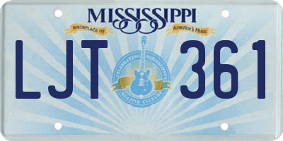 MS license plate LJT361