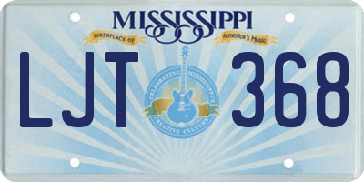 MS license plate LJT368