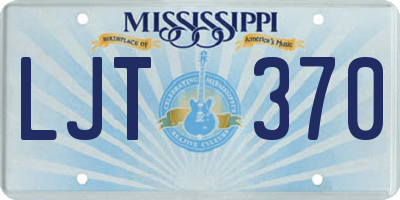 MS license plate LJT370