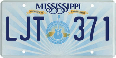 MS license plate LJT371