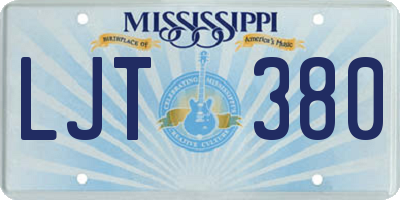 MS license plate LJT380