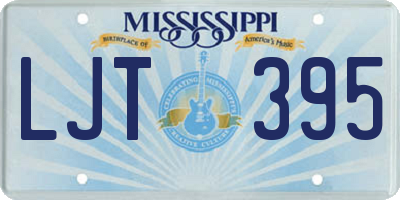 MS license plate LJT395