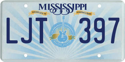 MS license plate LJT397