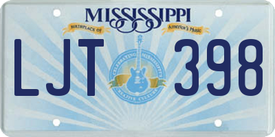MS license plate LJT398