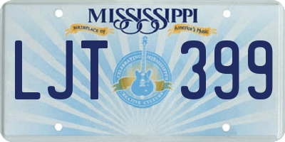 MS license plate LJT399
