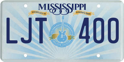 MS license plate LJT400