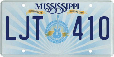MS license plate LJT410