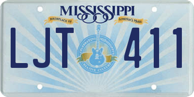 MS license plate LJT411