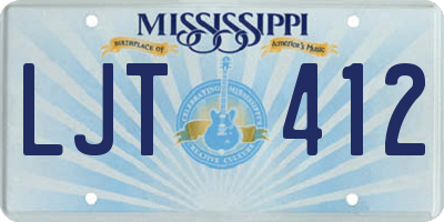 MS license plate LJT412