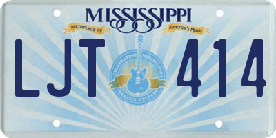 MS license plate LJT414
