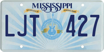 MS license plate LJT427
