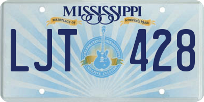 MS license plate LJT428