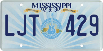 MS license plate LJT429