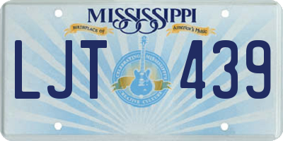 MS license plate LJT439
