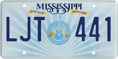 MS license plate LJT441