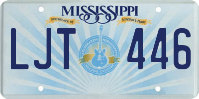 MS license plate LJT446