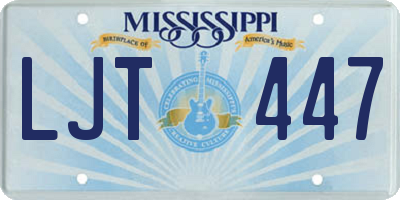 MS license plate LJT447