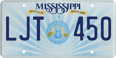 MS license plate LJT450