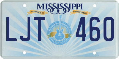 MS license plate LJT460