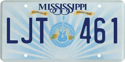 MS license plate LJT461