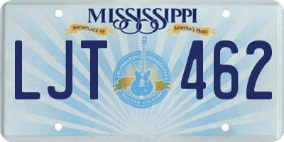 MS license plate LJT462