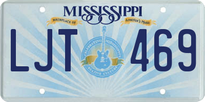 MS license plate LJT469