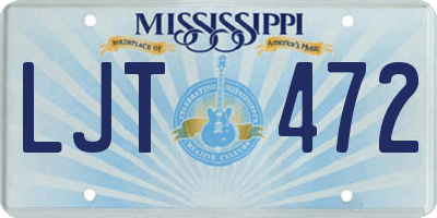 MS license plate LJT472
