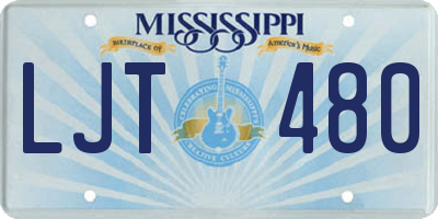 MS license plate LJT480