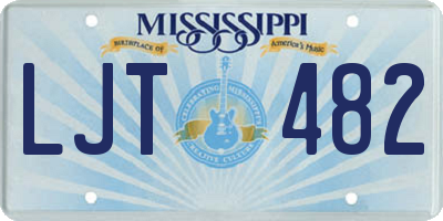 MS license plate LJT482