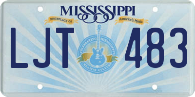 MS license plate LJT483