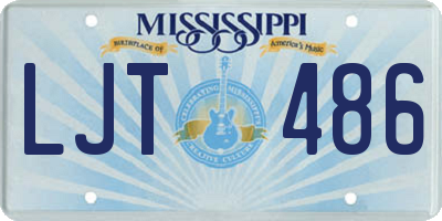 MS license plate LJT486