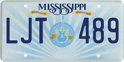 MS license plate LJT489