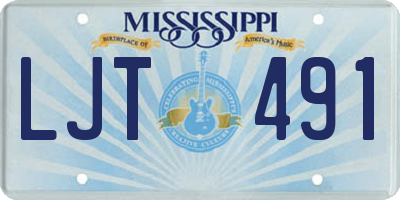 MS license plate LJT491