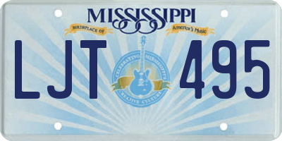 MS license plate LJT495