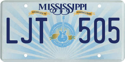 MS license plate LJT505