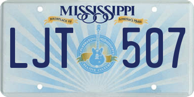 MS license plate LJT507