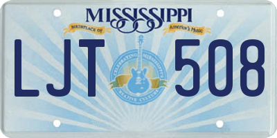 MS license plate LJT508