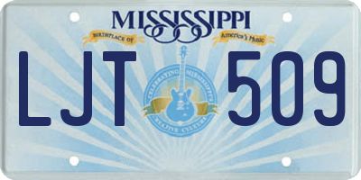 MS license plate LJT509